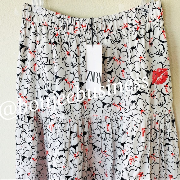 ZARA Floral Print Skirt - Picture 8 of 8